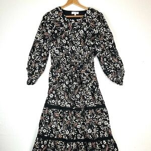 Lost + Wander Under the Stars Floral LS Tiered Maxi Dress Boho